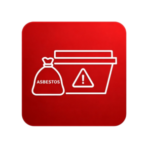 Asbestos waste disposal icon
