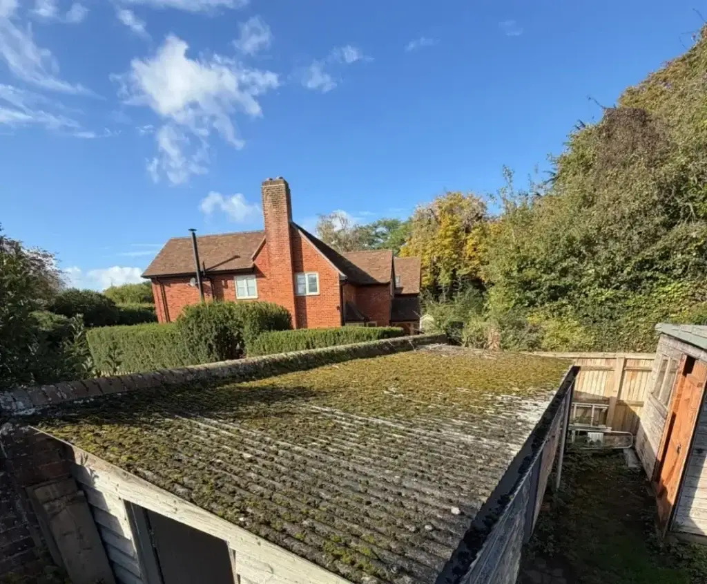 Asbestos garage roof before removal by SafeZone Asbestos Solutions
