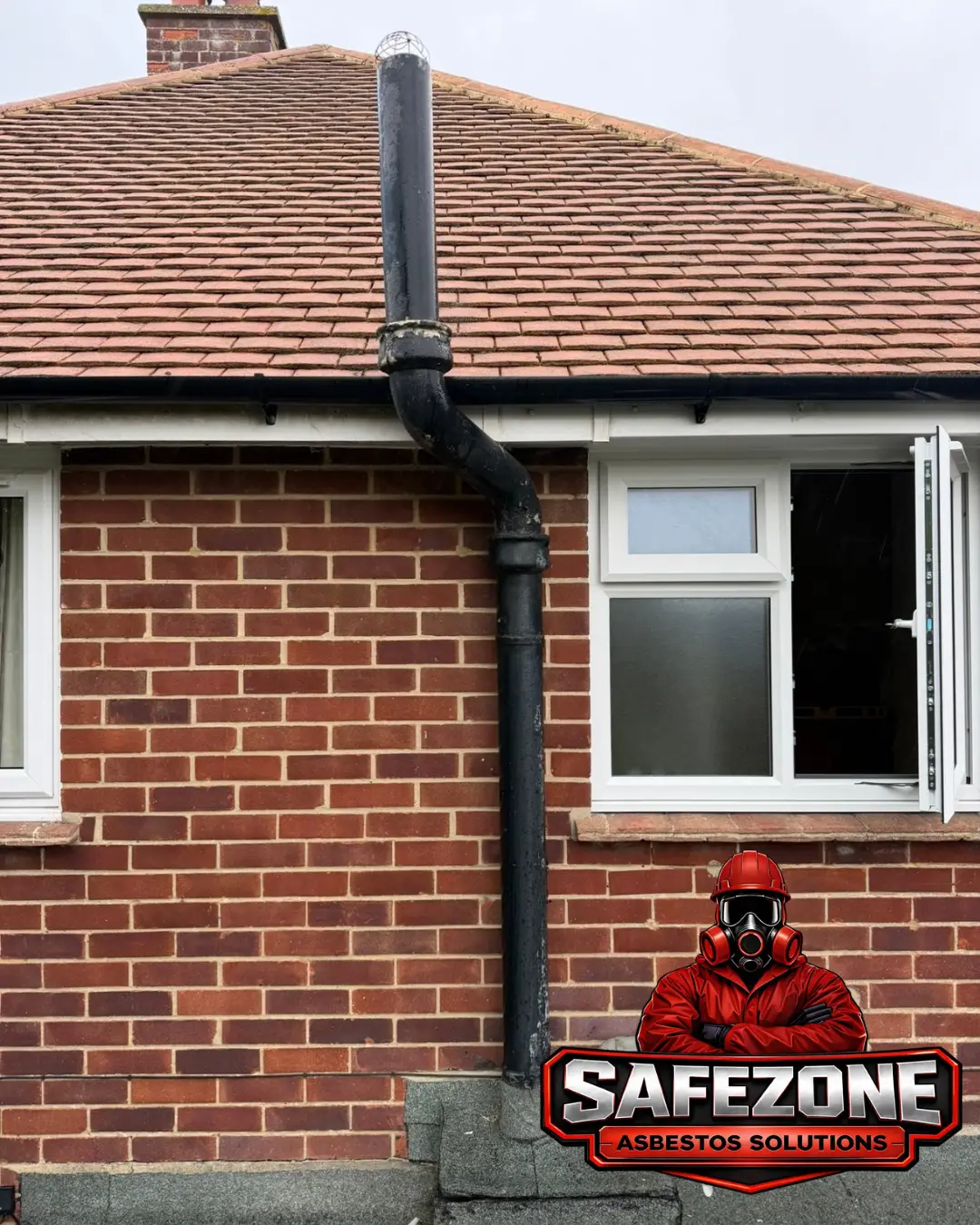 Asbestos guttering and downpipe removal by SafeZone Asbestos Solutions