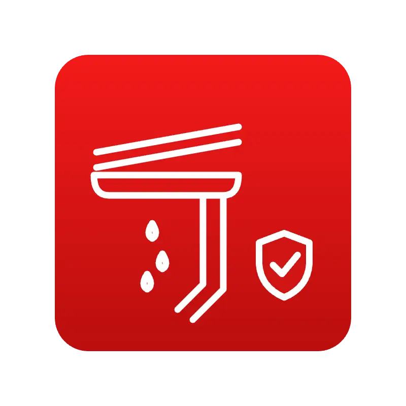 Asbestos guttering and downpipes removal icon