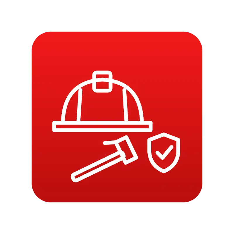 Contractors and tradespeople asbestos collection icon