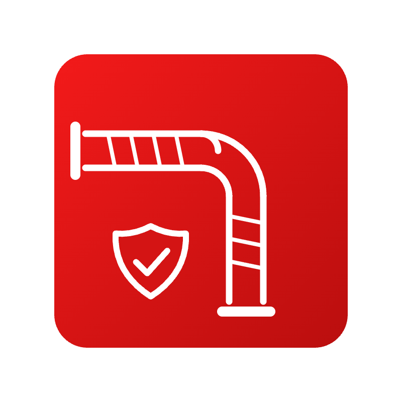 Asbestos pipe lagging and insulation icon