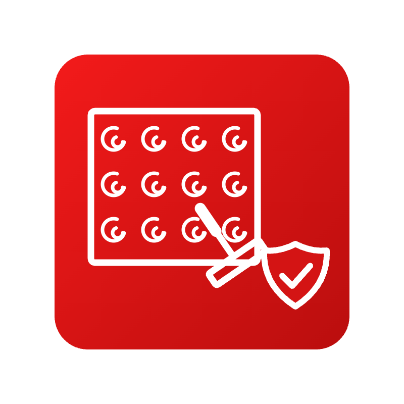 Textured coatings and AIB waste icon